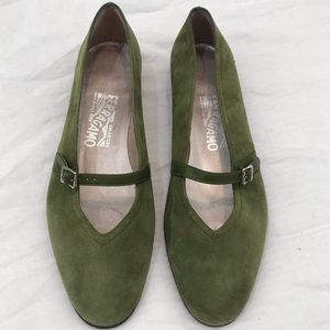 Salvatore Ferragamo New Green Ballet Slippers